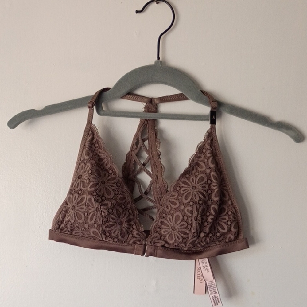 Victoria's Secret Lace Bralette in Tan
